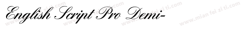 English Script Pro Demi字体转换
